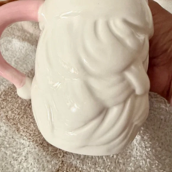 Vintage Inspired Pink Santa Mug Pastel Christmas - Picture 5 of 8